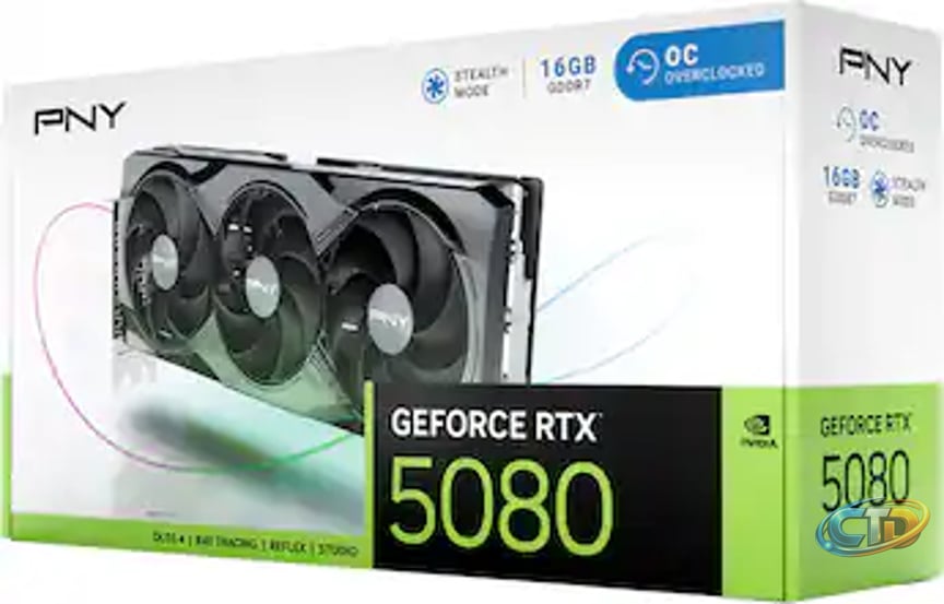 PNY NVIDIA GeForce RTX 5080 Graphic Card - 16 GB GDDR7 - Full-height