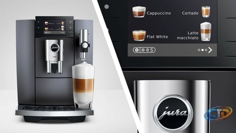 Jura E10 Espresso Machine: Cold Brew, Syrup Foam, and Timed Brewing in a Space-Saving Design