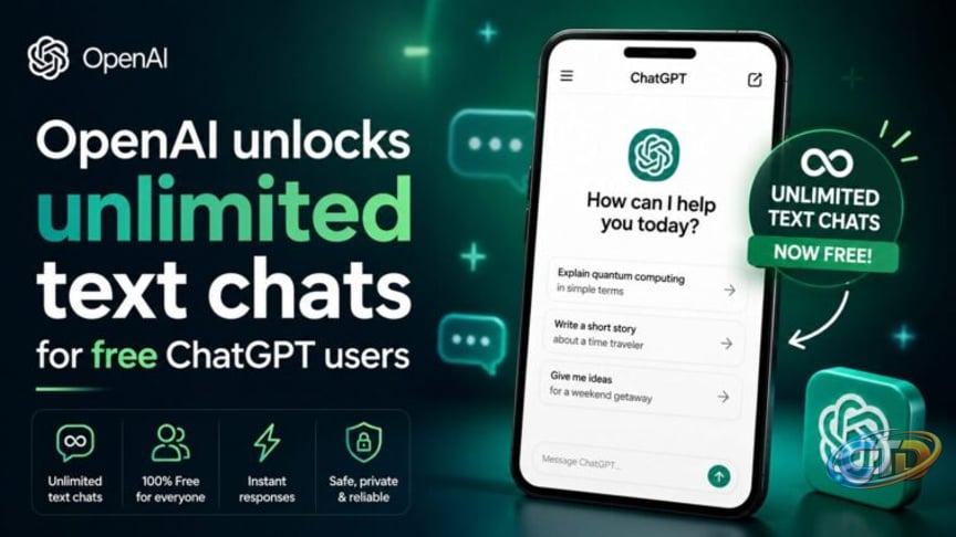 OpenAI unlocks unlimited text chats for free ChatGPT users