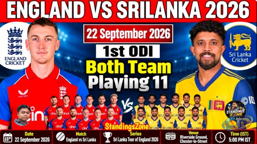 🚨England 🆚 Sri Lanka👉1st ODI📅22th,Sept 2026🏏Match Details⏰Both🏏Team  Playing 11🏌️‍♀️ENG vs SL 2026.🏆 - YouTube