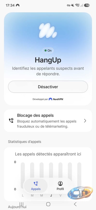 HangUp : l'application antispam gratuite de NordVPN sur Android — Frandroid