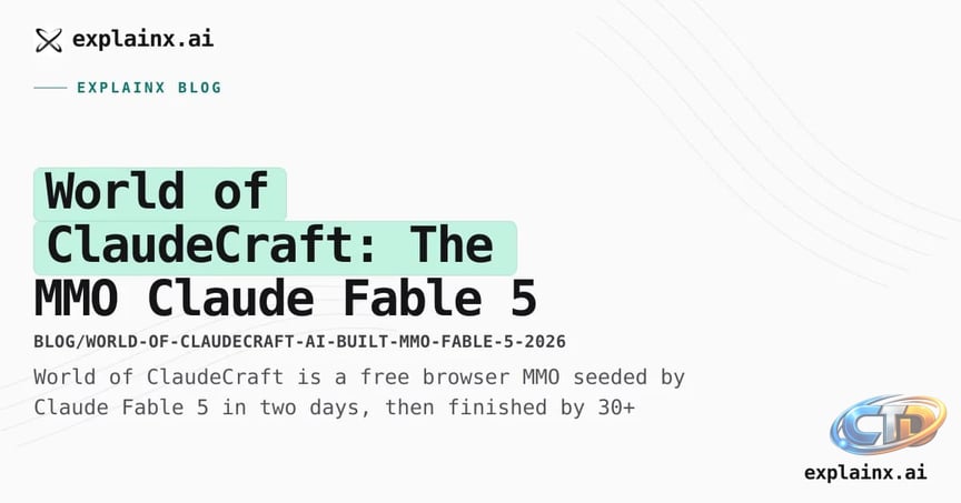 World of ClaudeCraft: The MMO Claude Fable 5 Built in a Weekend | explainx. ai Blog | explainx.ai