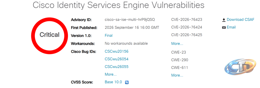 Cisco Patches Critical Cisco ISE Vulnerabilities