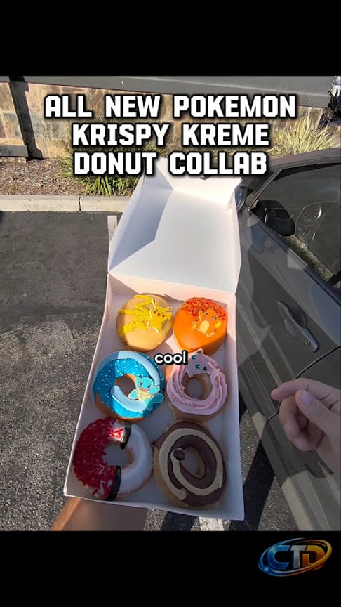 Trying The New Pokémon × Krispy Kreme Collab 🍩 #New #Donut #Food #Test  #Review