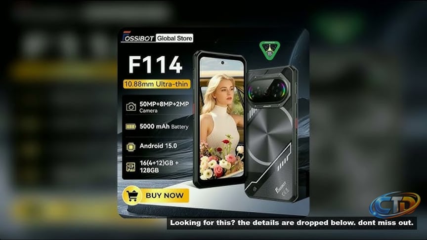 Fossibot F114 Android 15 Smartphone 16GB(4+12) RAM 128GB ROM 5000mAh 18W  Unisoc T615 Ultra-thin Rugg - YouTube