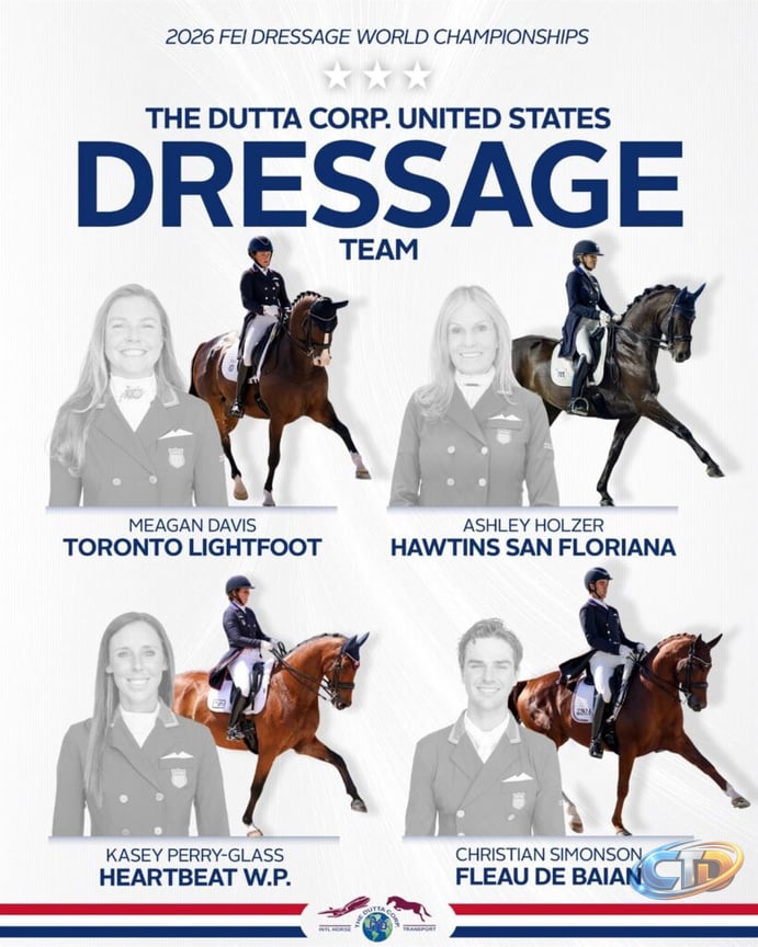 US Equestrian Announces Second Substitution for The Dutta Corp. U.S.  Dressage Team Ahead of 2026 FEI Dressage World Championships Aachen -  Dressage Today