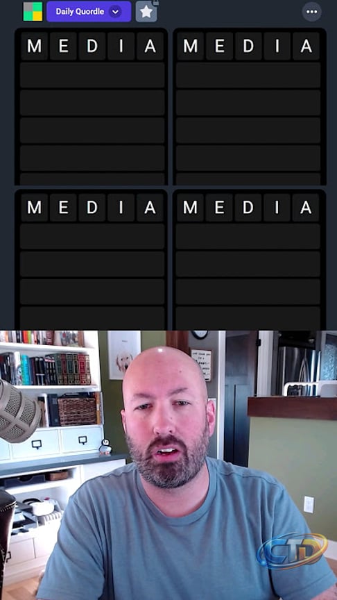 Some interesting words on the quordle today - YouTube