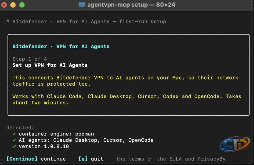 L'agente AI adesso ha bisogno della VPN custom