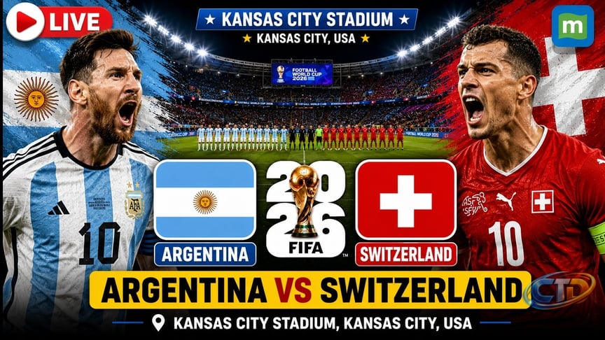 Argentina vs Switzerland LIVE | World Cup 2026 Quarter Final | Lionel Messi  in Action | ARG v SUI