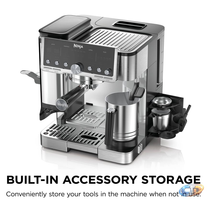Ninja Luxe Café Pro Espresso Machine & Drip Coffee Maker, Cold Brew, Hot  Water, Integrated Tamper, Built-in Grinder, Hands-Free Frother for ...
