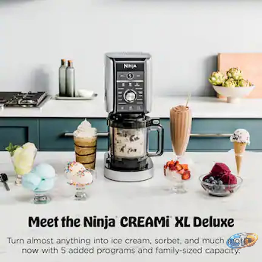 Ninja - CREAMi Deluxe 11-in-1 Ice Cream and Frozen Treat Maker, XL 24oz  pints, Sorbet, Gelato, Milkshakes, Frozen Yogurt - Silver