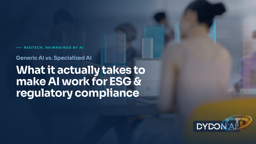 Generic AI vs. specialized AI: what it actually takes to make AI work for  ESG and