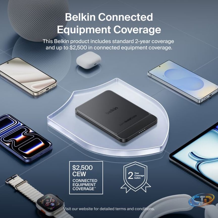 UltraCharge Pro Slim Magnetic Power Bank 5K, BoostSolid Cell, Qi2 | Belkin