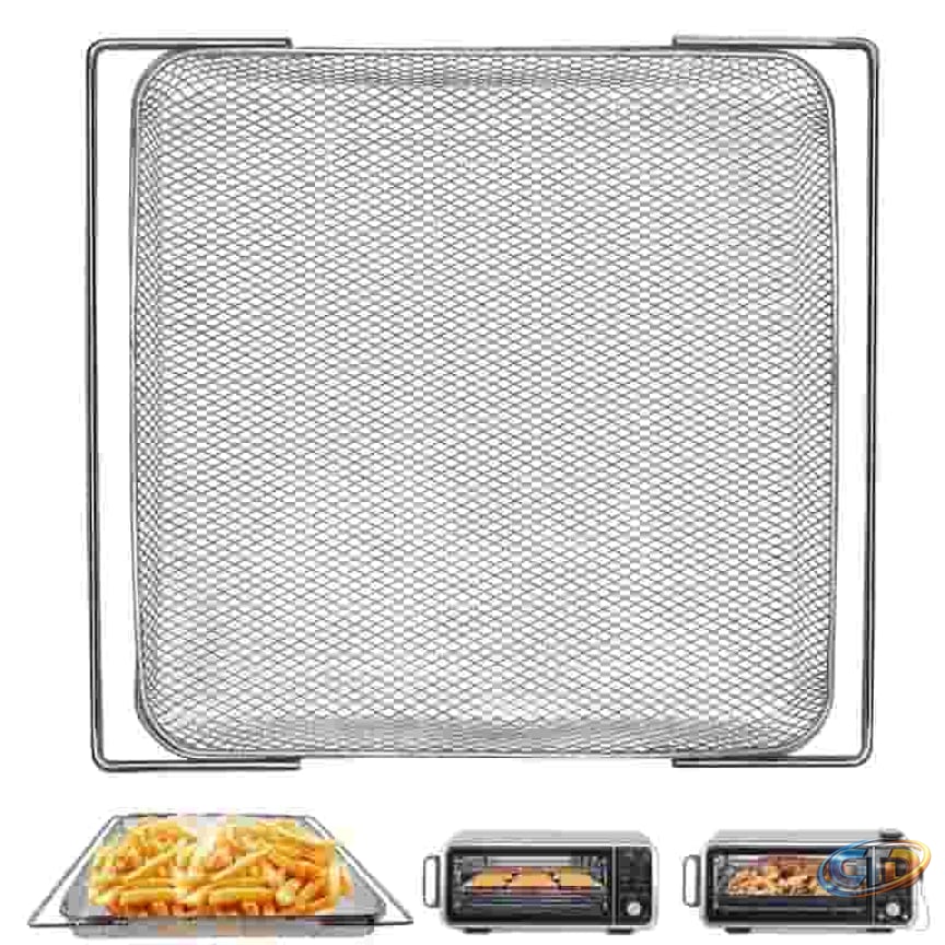 Gcq Air Fryer Replacement Parts for Ninja Foodi 13 in 1 Sp351 Sp301 Sp201 Air Fry Countertop Toaster Oven, 13.5''12.3'' Air Fryer Basket Wire Rack
