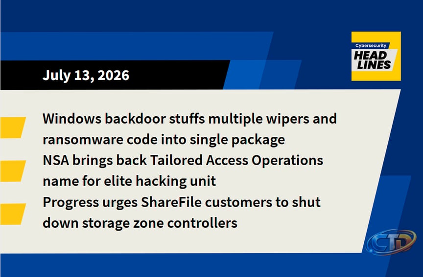 Multifunction Windows backdoor, ShareFile warning