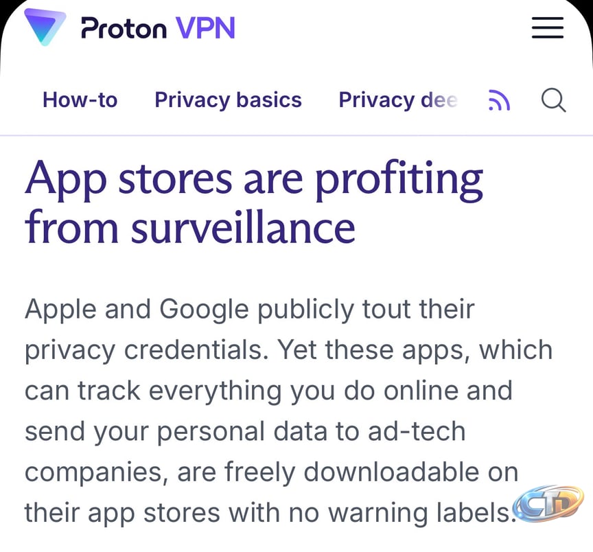 New investigation by Proton found that 85% of VPNs available in the US  contain trackers. App stores make it easy to install these apps without  showing warning labels. "Despite their privacy claims,