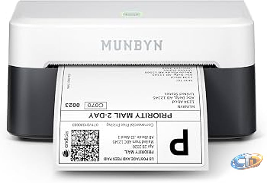 MUNBYN Bluetooth Thermal Shipping Label Printer with DAC, 4x6, Black RW403B