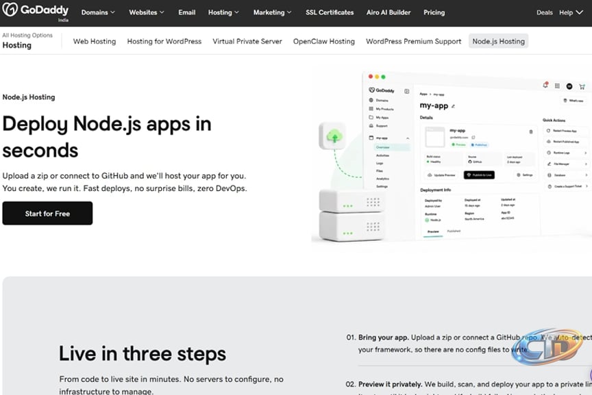 Web Hosting News - GoDaddy Launches Node.js Hosting With API Support for AI  Coding Tools