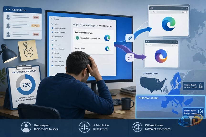Windows Default Browser Choice Still Frustrates 72% of U.S. Users