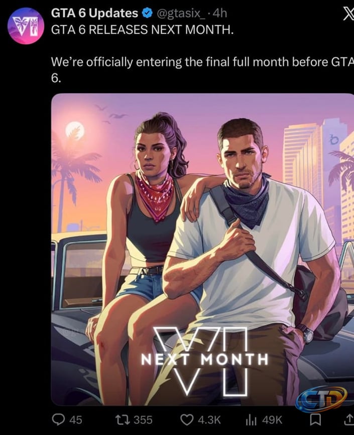 seeing all these posts abt people talking about gta 6 coming NEXT MONTH  makes me so happy : r/GTA6