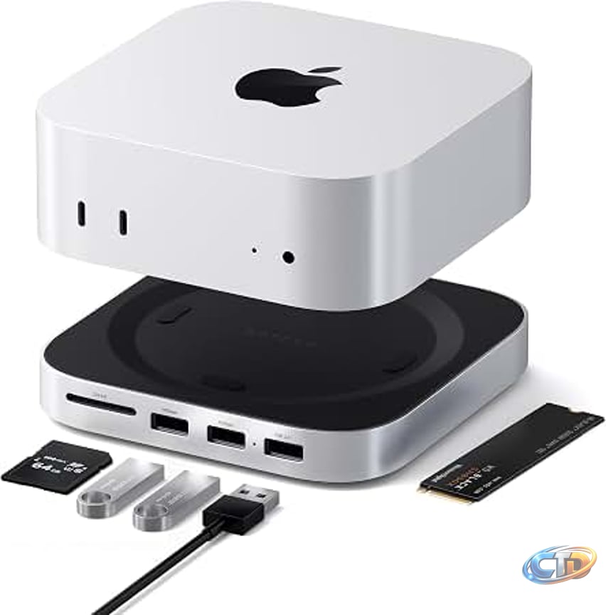 Amazon.com: Wokyis M5 Retro Dock Station for Mac mini M4, 5'inch HD  Display, 10Gbps M.2 NVMe SSD Enclosure, SD/Micro SD Reader 4.0, 4*USB-A  1*USB-C 10Gbps, 3.5mm Earphone Jack,