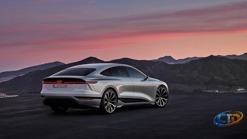 Audi's New A6 E-Tron Sedan Concept Drives 435 Miles on a Single Charge