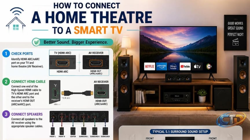 How to Connect a Home Theatre to a Smart TV