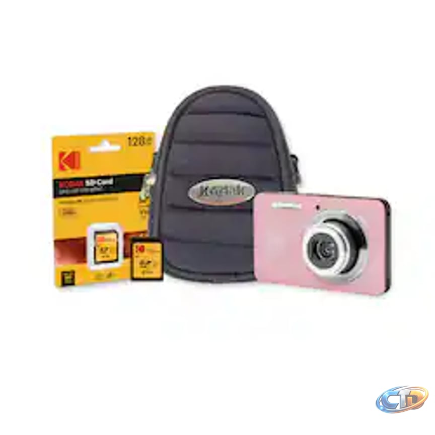 Kodak PixPro FZ55 Pink Camera Bundle with 128GB SD Card and Case (3 Items)  FZ55PK-128GB - Best Buy