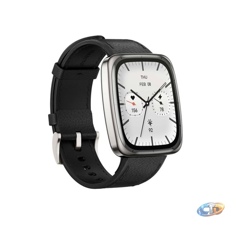 Amazfit Active 2 Square Smartwatch - Black Leather - Tanga