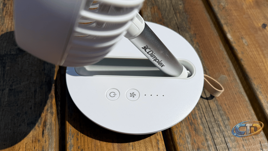 The Dimplex Rechargeable Cordless Desk Fan is a good go-anywhere fan, but  you might want to play some music to drown out its drone | TechRadar