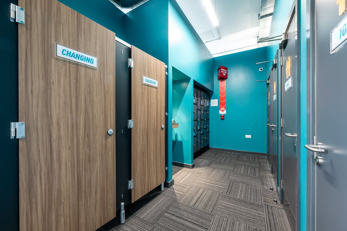 PureGym Edgbaston changing cubicles