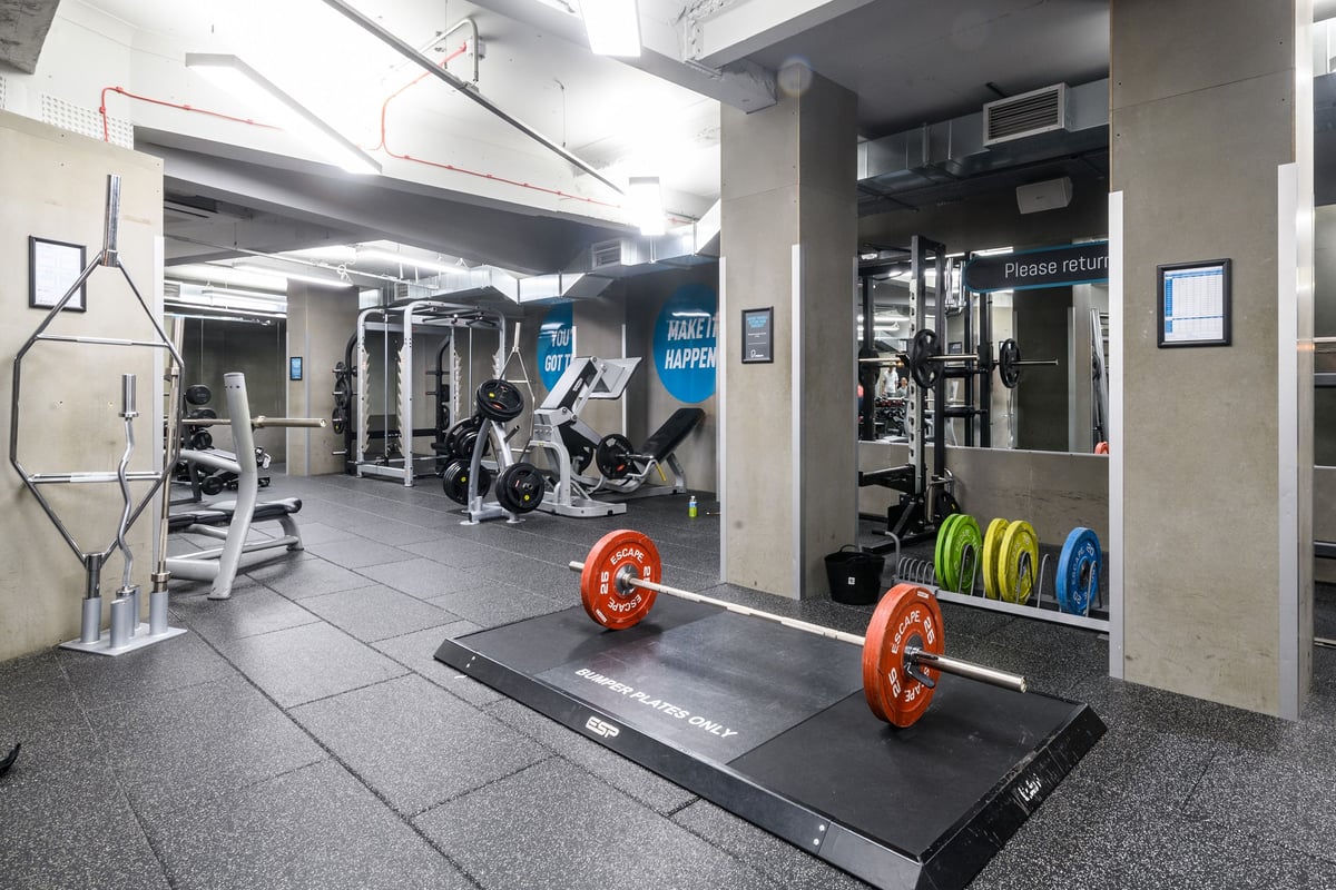 PureGym London Lewisham: Weight benches, squat racks, free weights, weight plates and resistance machines.