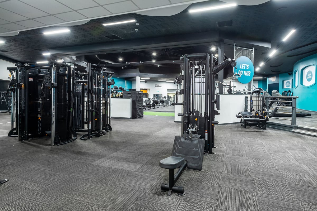 PureGym Coventry Skydome cables and rowers