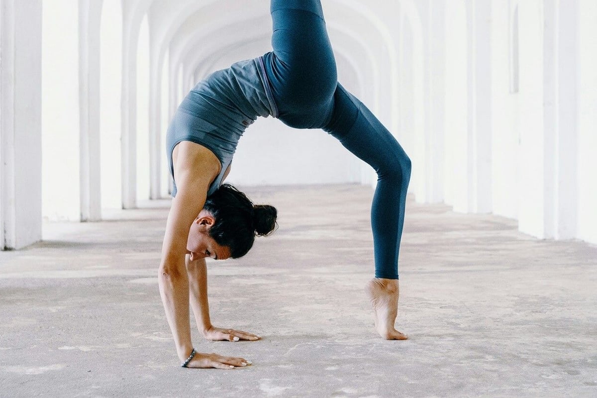 Woman performing a backbend