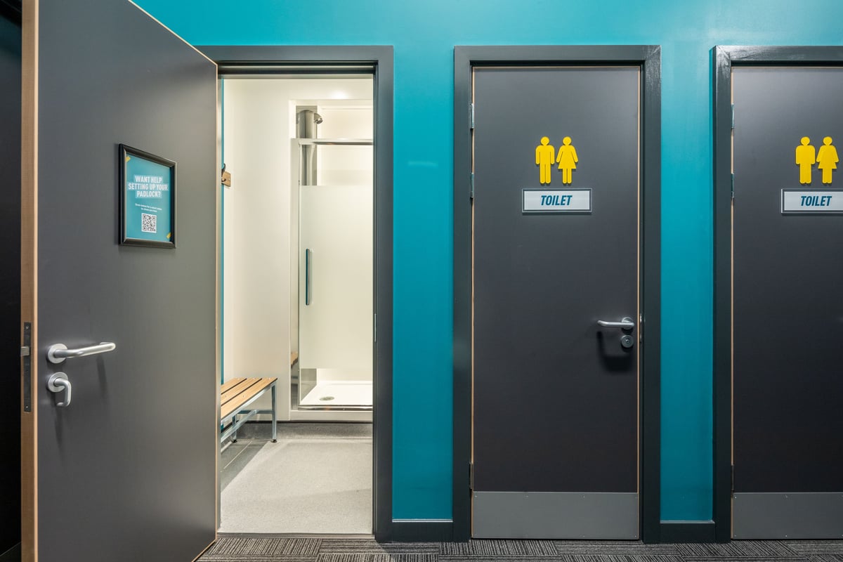 PureGym Ebbw Vale shower room
