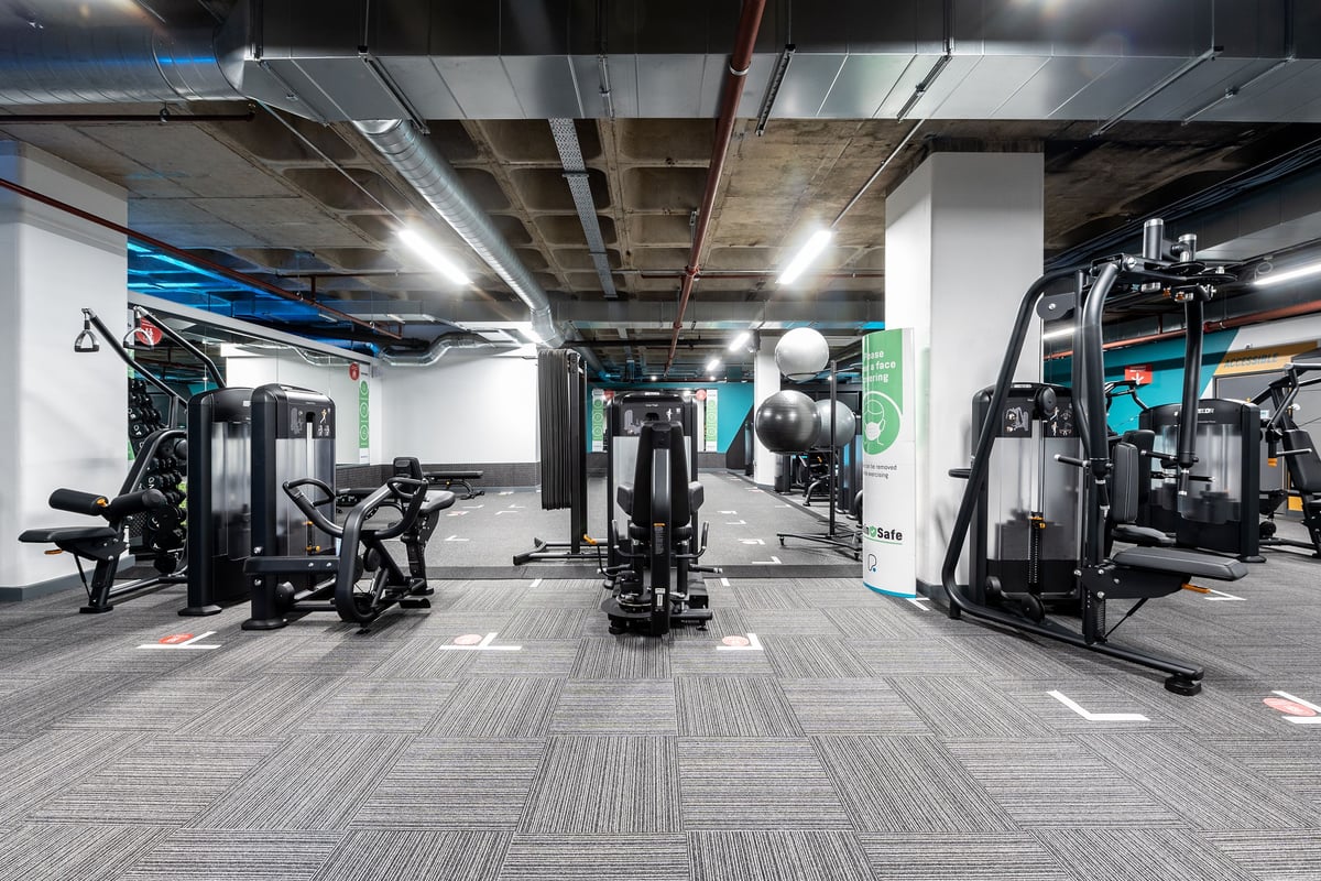 PureGym Maidstone The Mall: Strength training equipment including resistance machines, cable crossovers and weight racks.