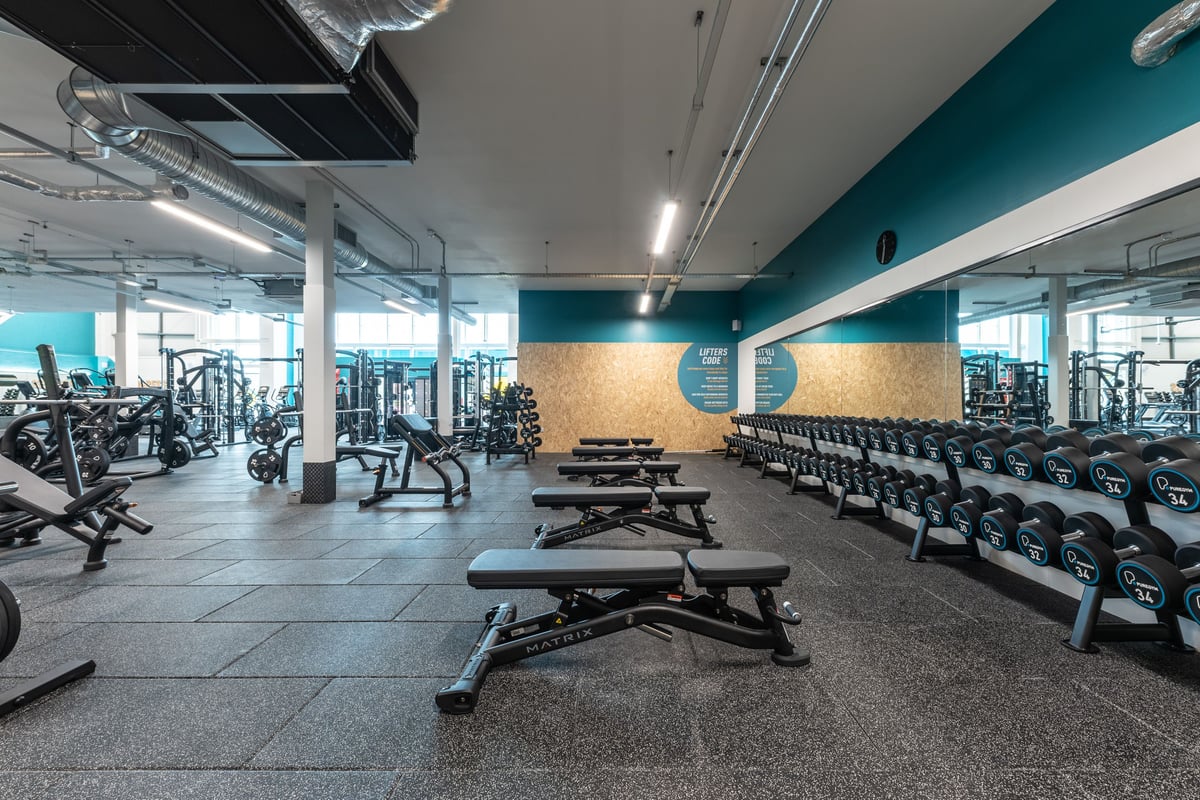 PureGym Caerphilly free weights area