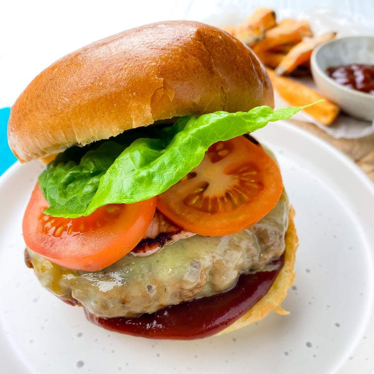 Gesunder Cheeseburger Rezept