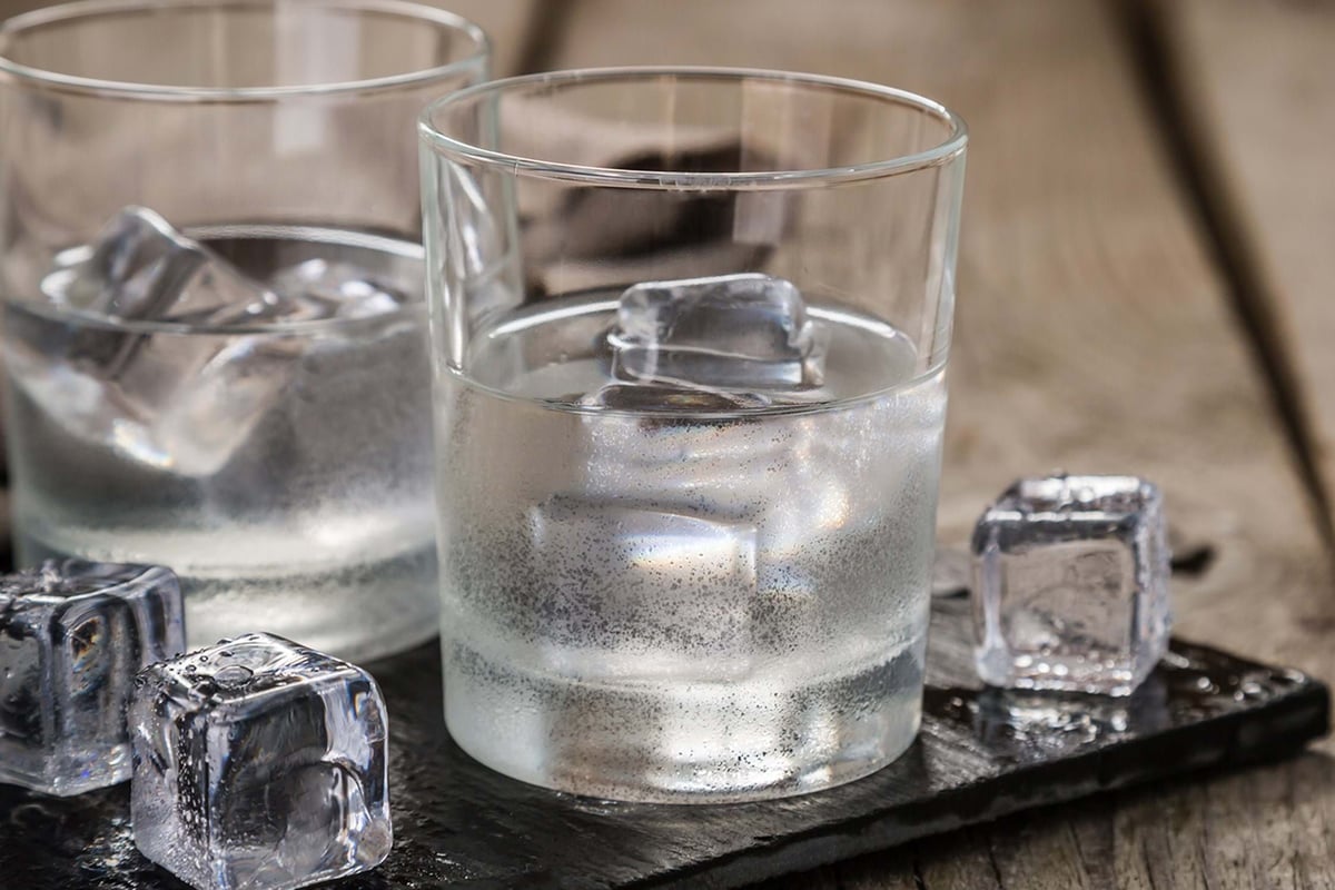 glass of vodka