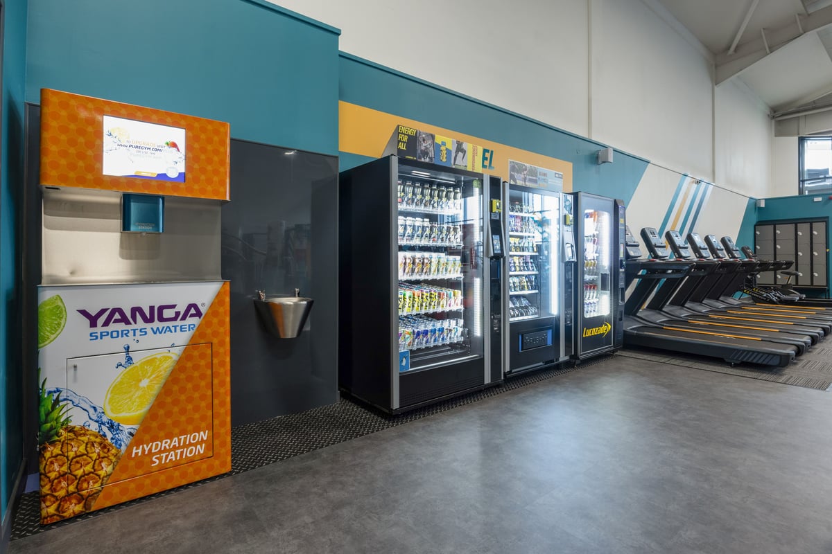 PureGym Falkirk vending machines and sports water machine