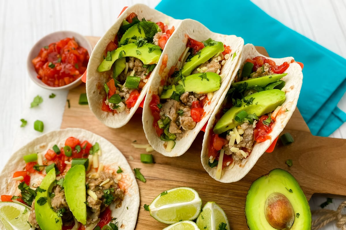 Köstlichen Frühstück-Tacos