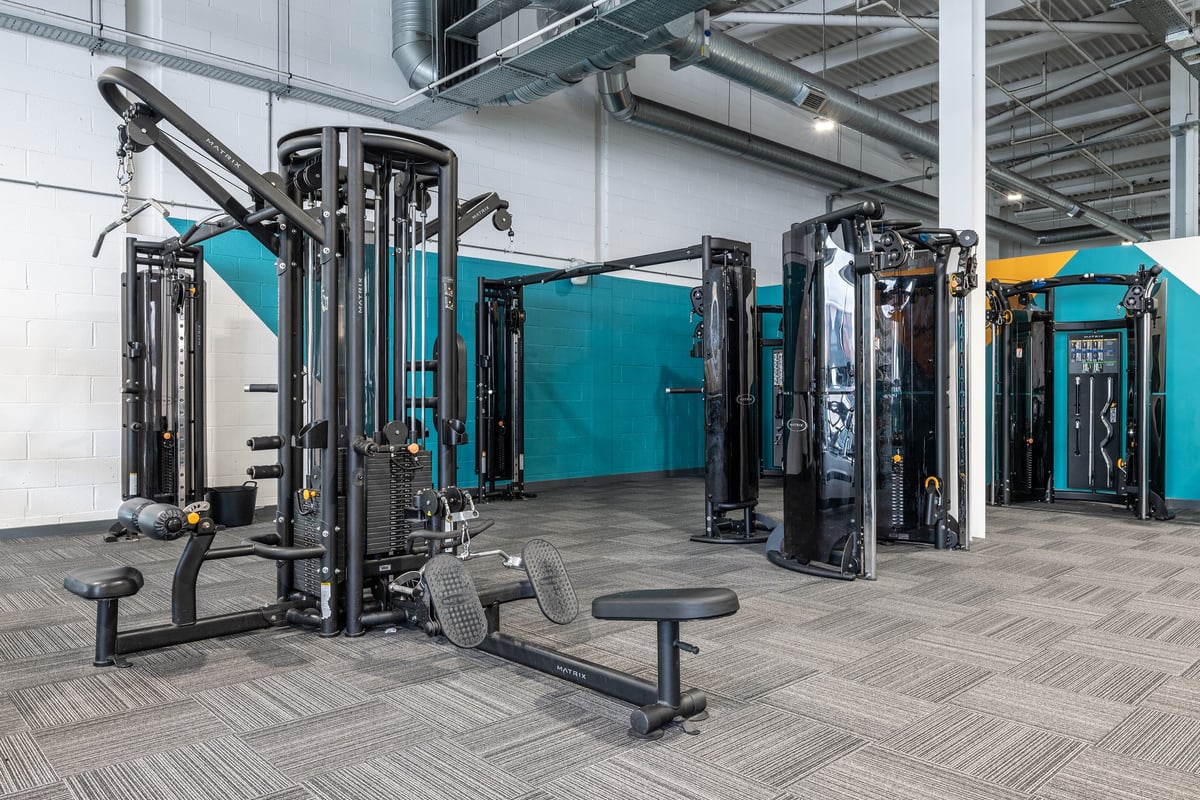 PureGym Nuneaton cables, rowers, pull down machines