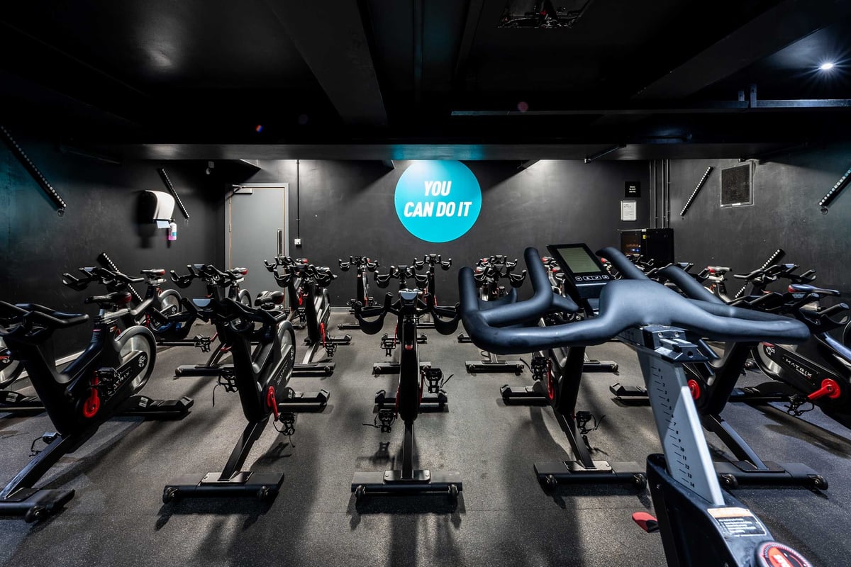 PureGym Canary Wharf spin bikes