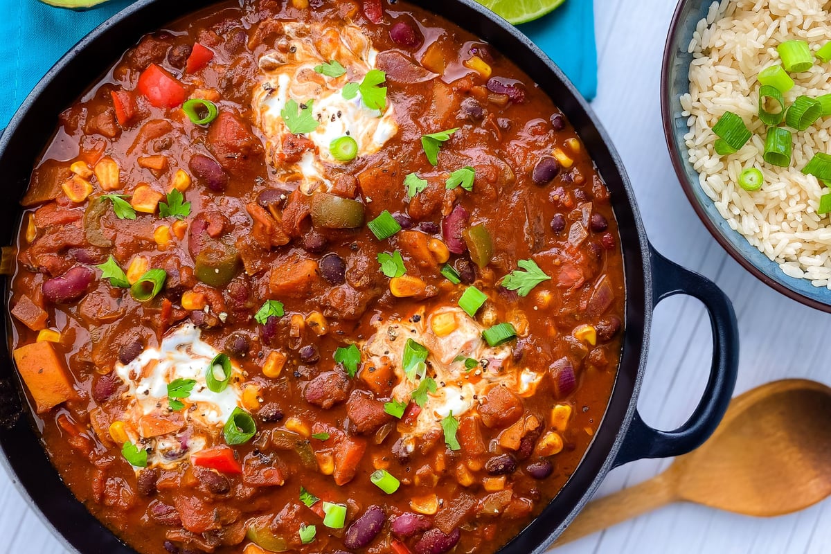 Veganes Slow Cooker Chili