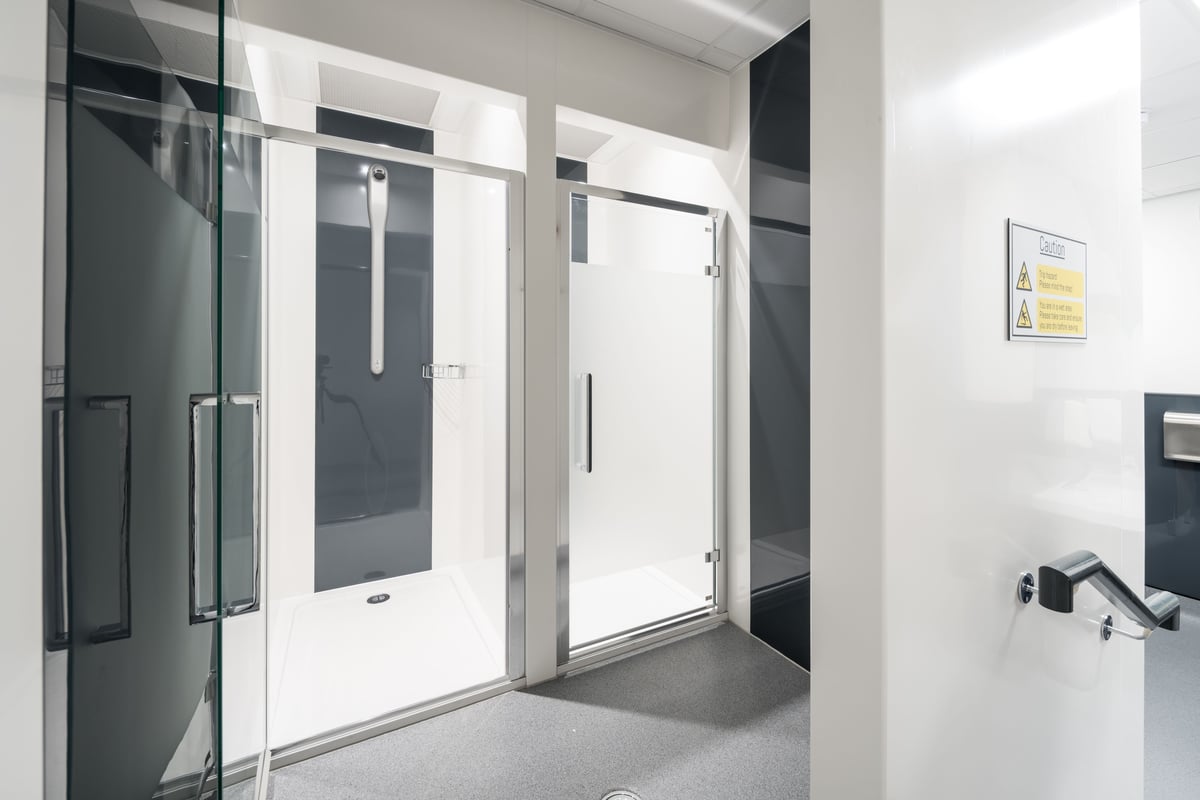 PureGym Blackwood shower cubicles
