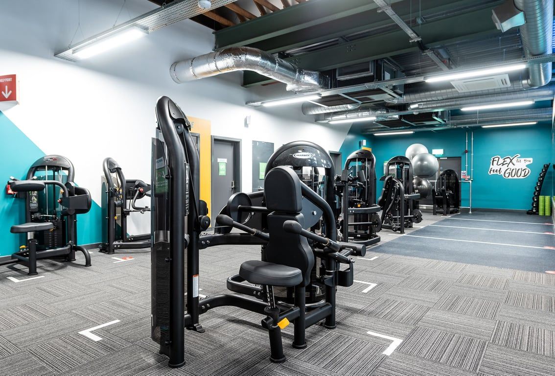 PureGym Chelmsford Meadows: Strength training equipment, squat racks, benches, and weight machines.