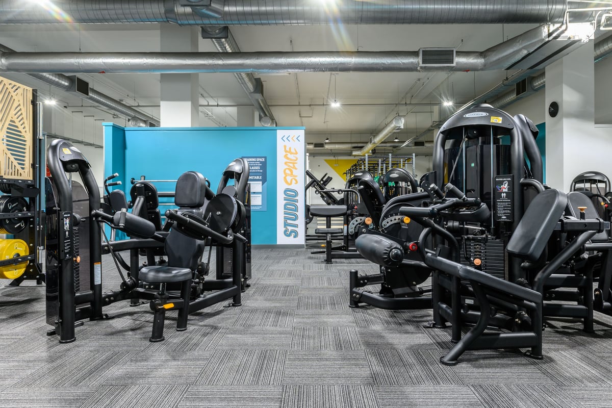 PureGym East Kilbride: fixed-pin machines in a gym