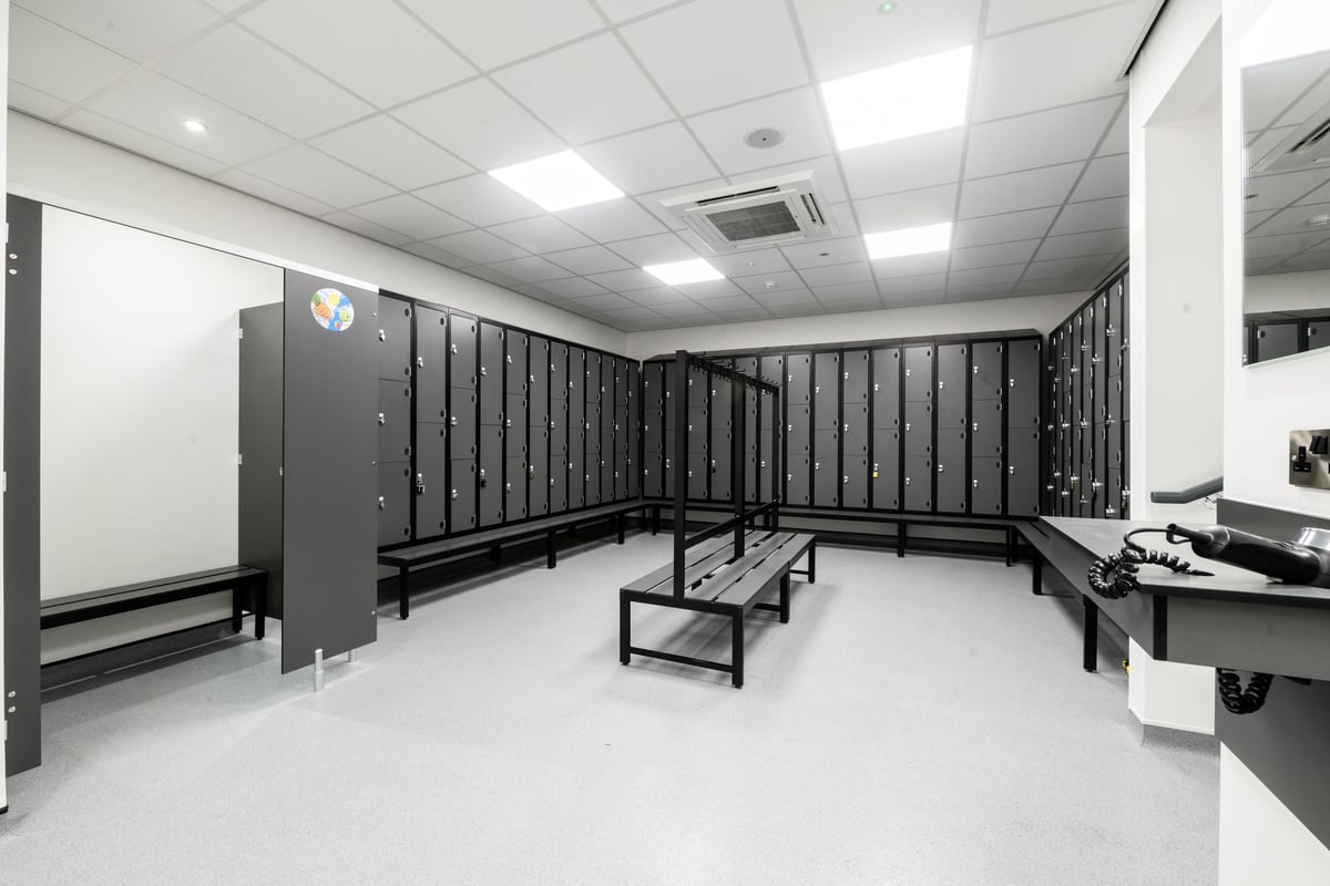 PureGym Nottingham Castle Marina changing rooms