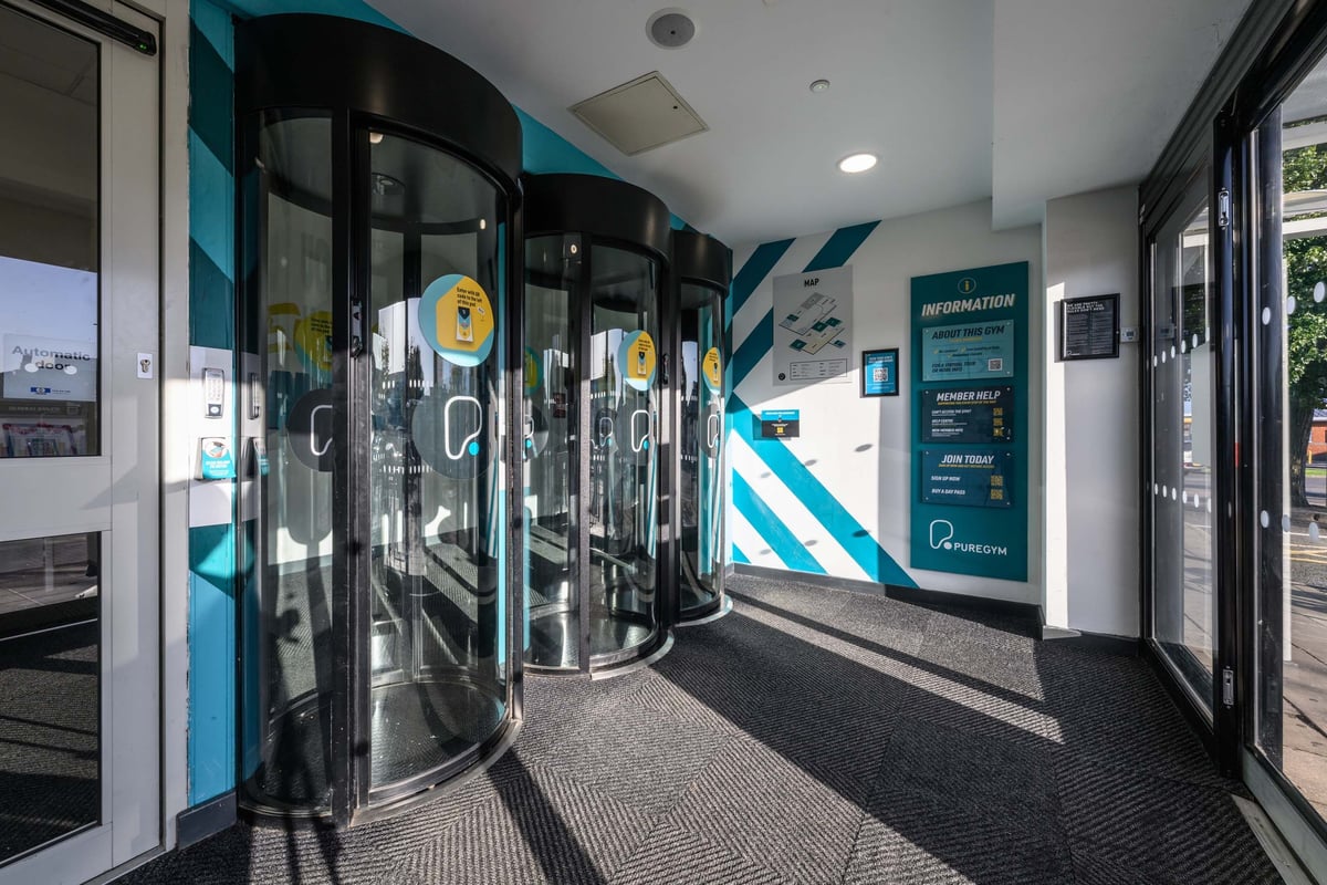 PureGym London Park Royal Entry pods and disabled access door