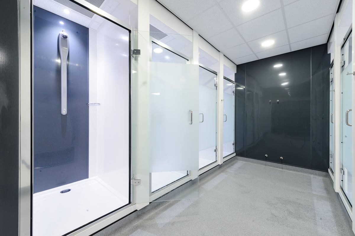PureGym Dundee shower cubicles